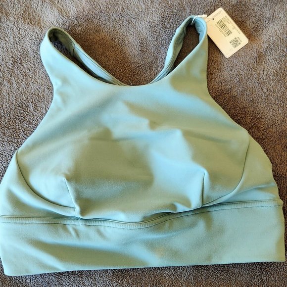 Lululemon Wunder Train Long-Line Bra - NEW in a sea green.  Sizes 2 and 4 - Picture 1 of 4